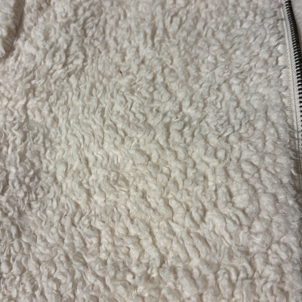 Teddy Sherpa Cream Full Zip Jacket size medium - Picture 3 of 10